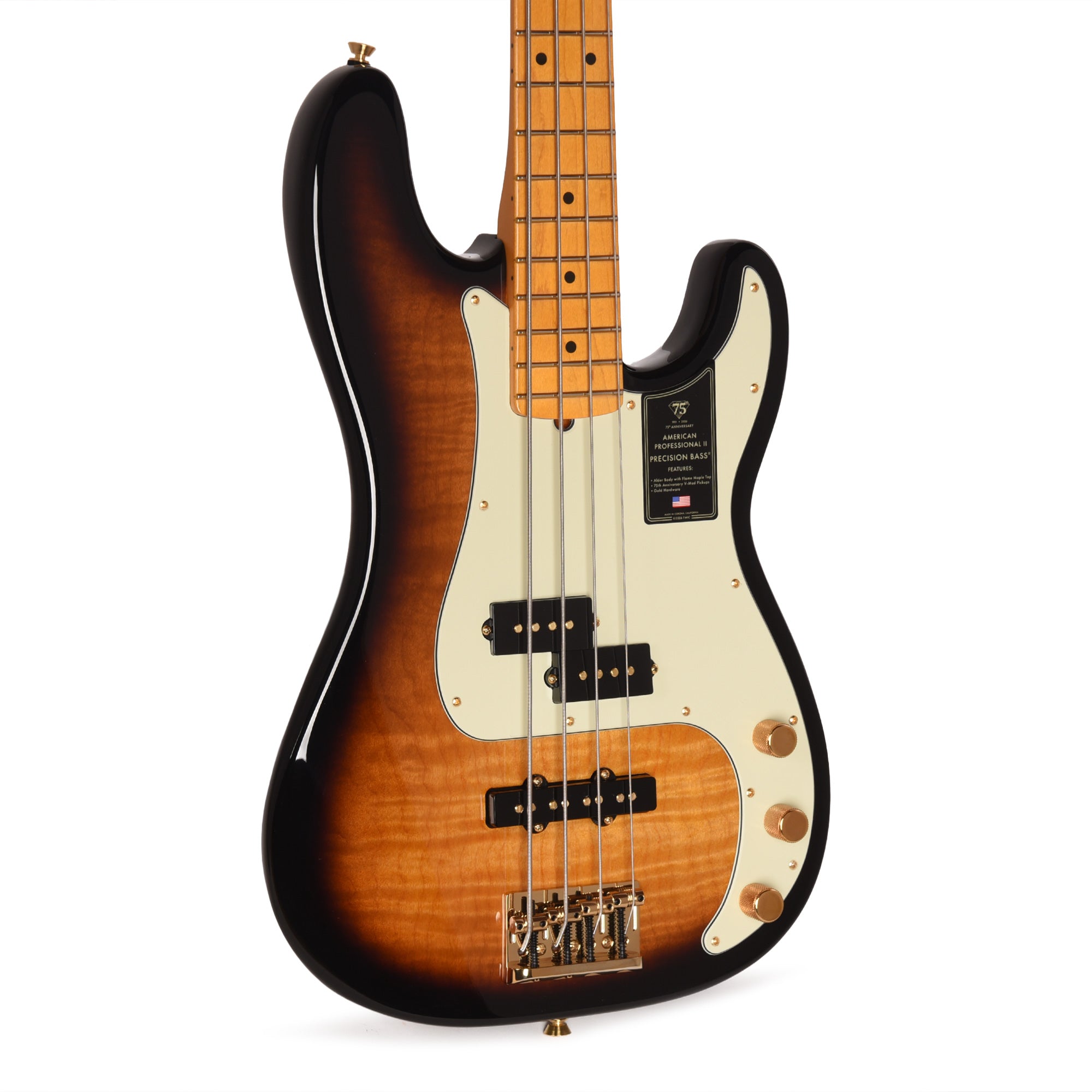Fender 75th Anniversary American Professional II PJ Bass 2-Color Sunburst Bass Guitars / 4-String