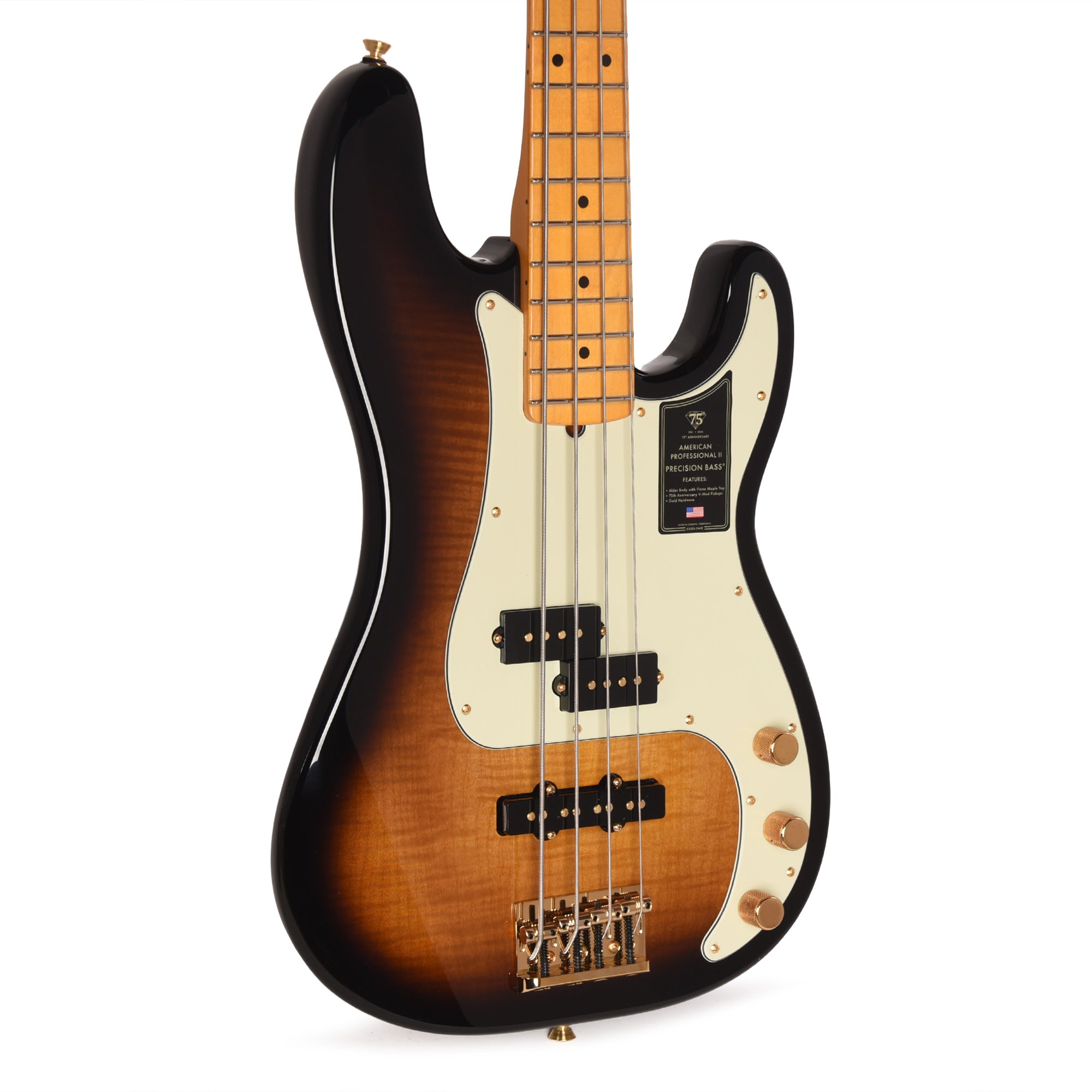 Fender 75th Anniversary American Professional II PJ Bass 2-Color Sunburst Bass Guitars / 4-String