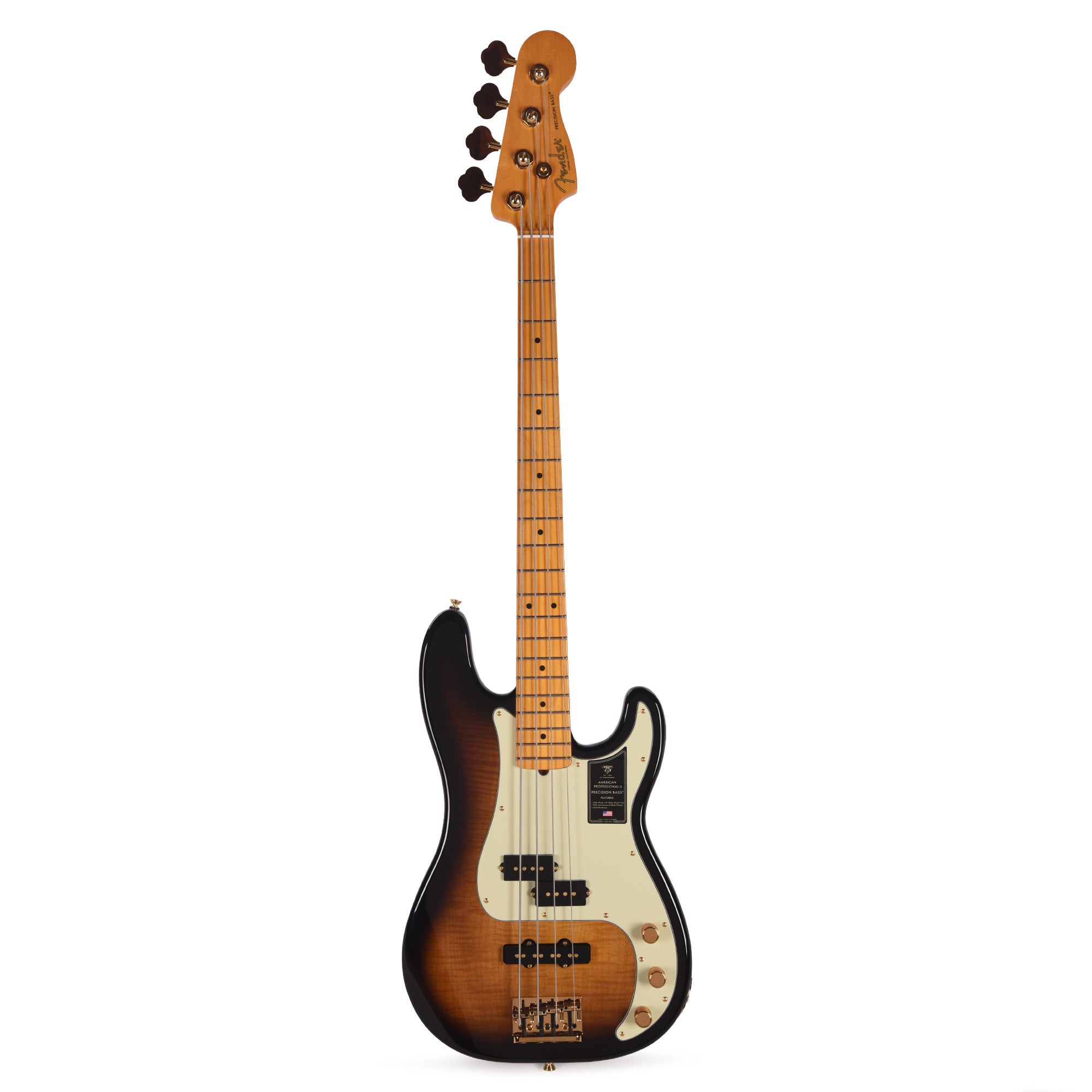 Fender 75th Anniversary American Professional II PJ Bass 2-Color Sunburst Bass Guitars / 4-String