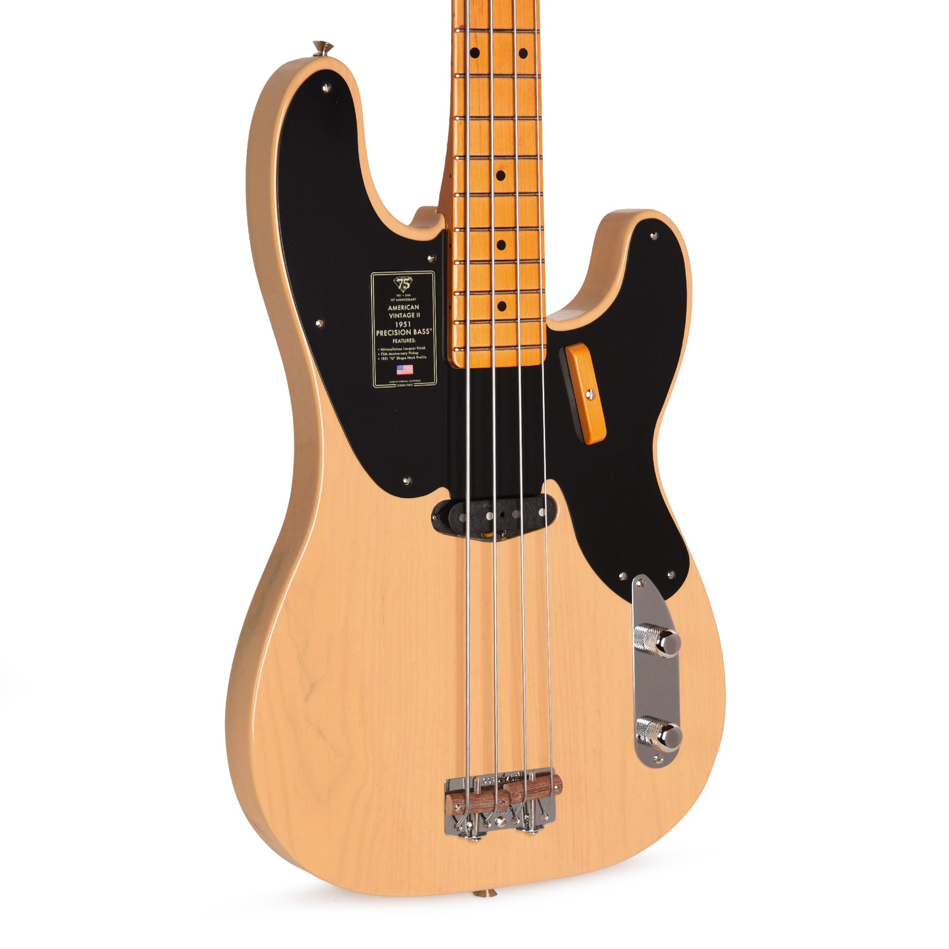 Fender 75th Anniversary American Vintage II 1951 Precision Bass Butterscotch Blonde Bass Guitars / 4-String