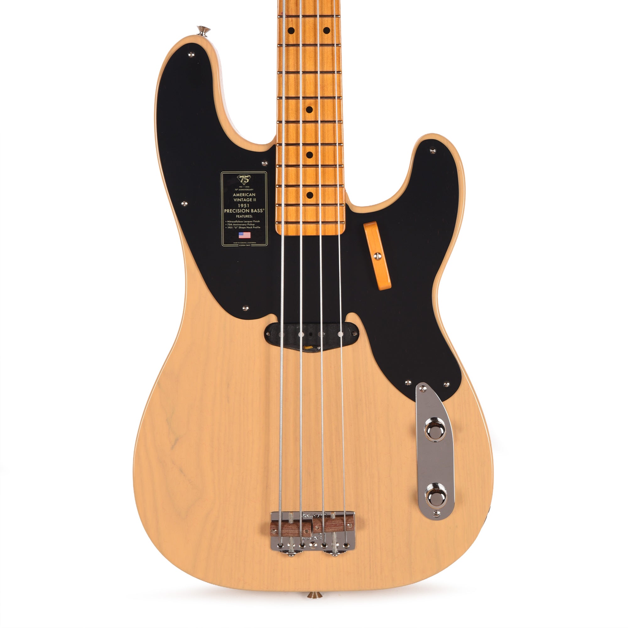 Fender 75th Anniversary American Vintage II 1951 Precision Bass Butterscotch Blonde Bass Guitars / 4-String