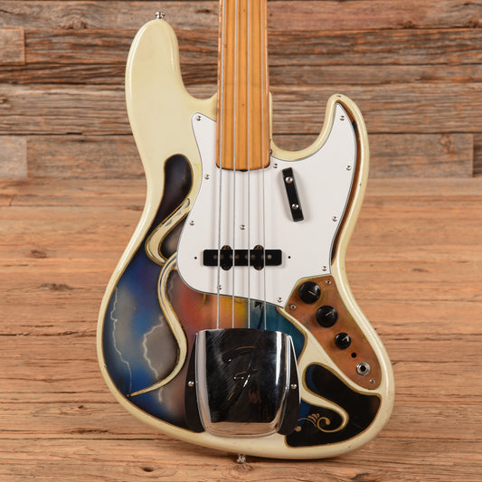 Fender '76 Fretless Precision Bass Neck w/ '70s Jazz Bass Body White Refin 1970s Bass Guitars / 4-String