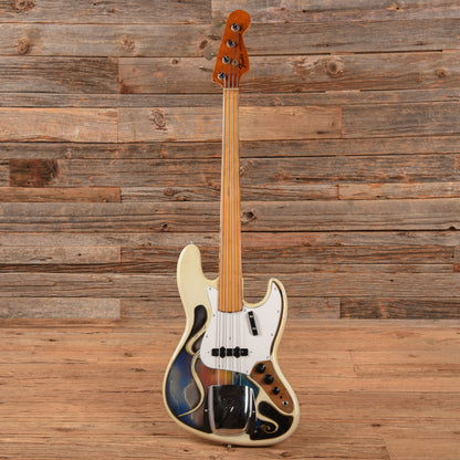 Fender '76 Fretless Precision Bass Neck w/ '70s Jazz Bass Body White Refin 1970s Bass Guitars / 4-String