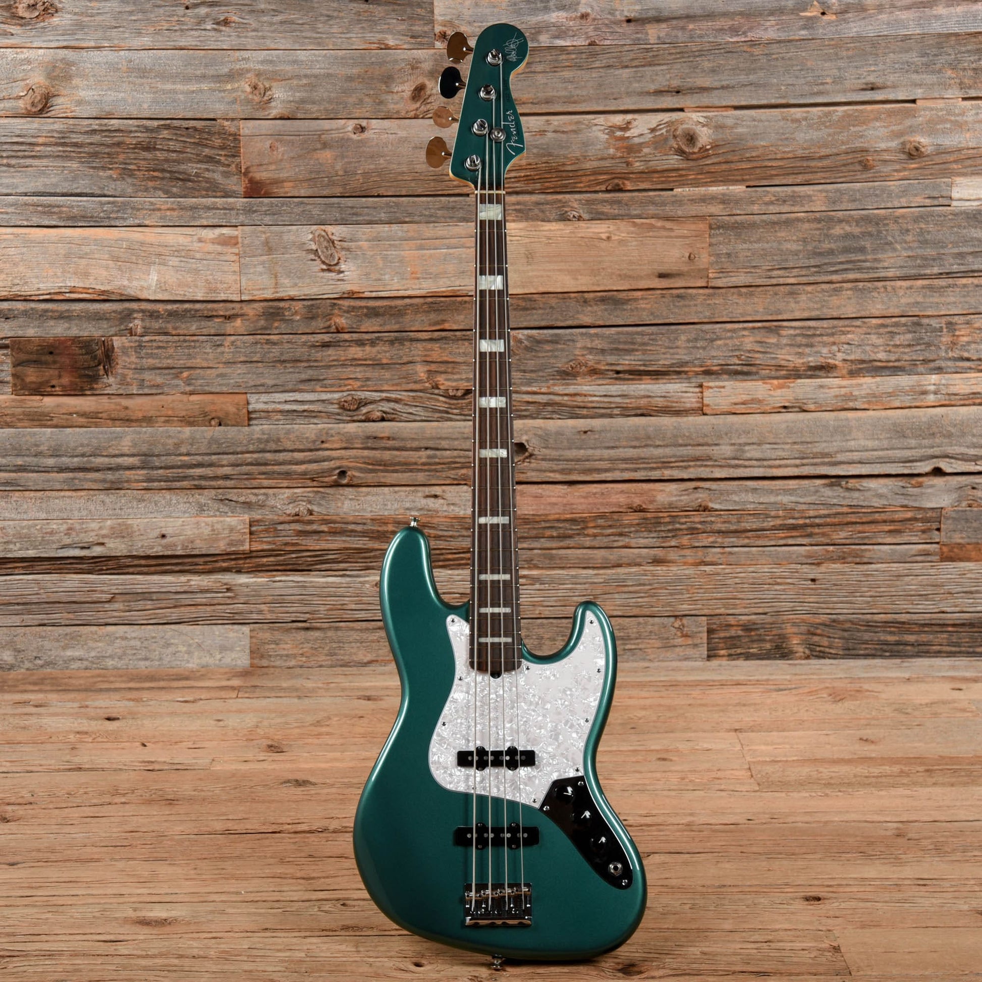 Fender Adam Clayton Artist Series Signature Jazz Bass Sherwood Green Metallic 2015 Bass Guitars / 4-String
