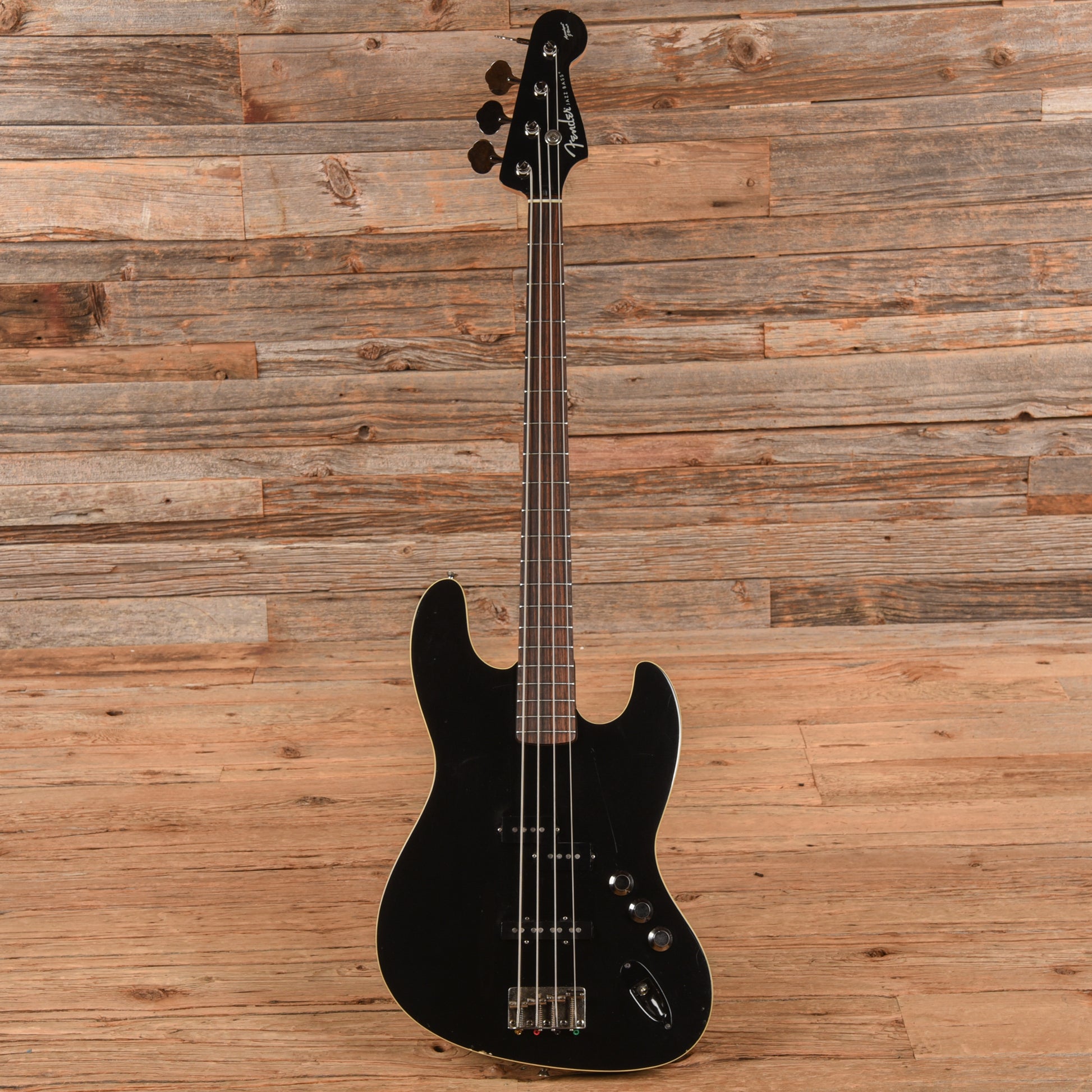 Fender AJB Aerodyne Jazz Bass Black Bass Guitars / 4-String