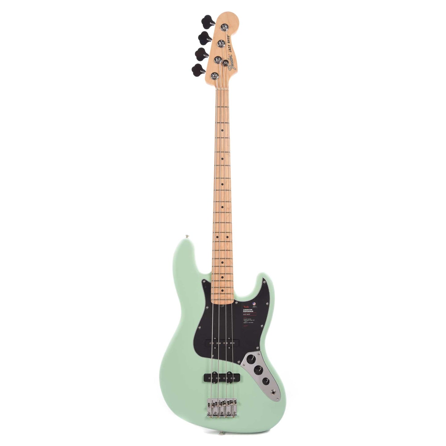 Fender American Performer Jazz Bass Satin Surf Green Bass Guitars / 4-String