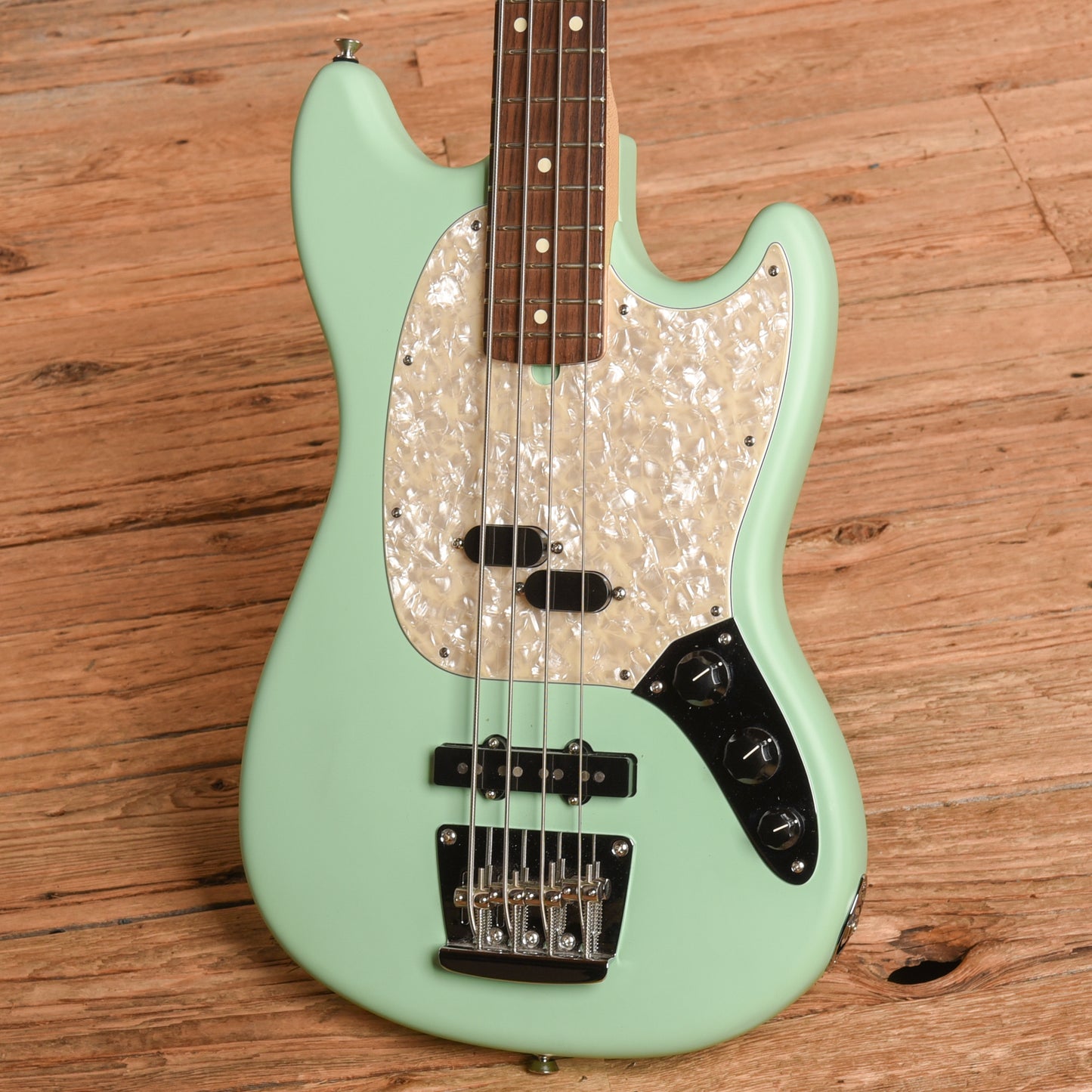 Fender American Performer Mustang Bass Satin Surf Green 2019 Bass Guitars / 4-String