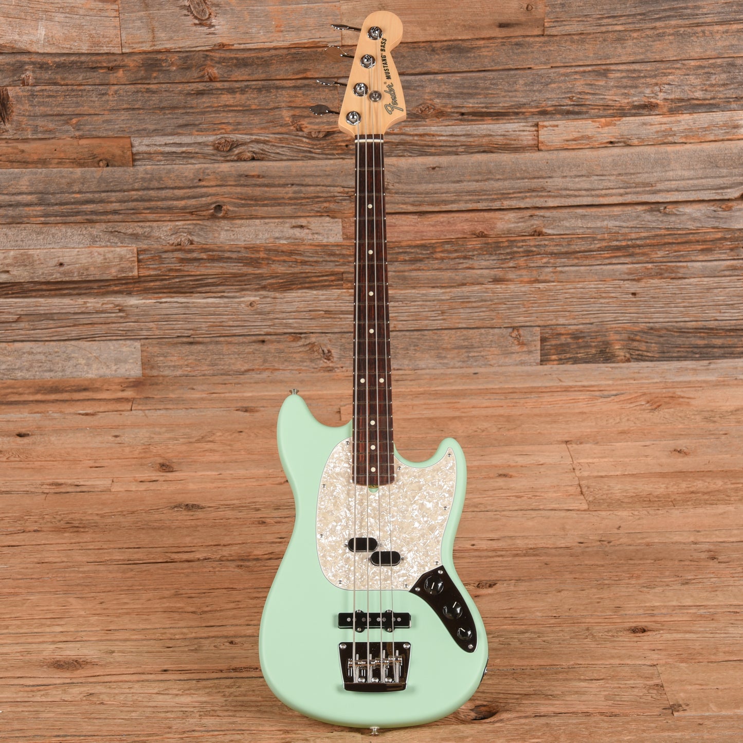 Fender American Performer Mustang Bass Satin Surf Green 2023 Bass Guitars / 4-String
