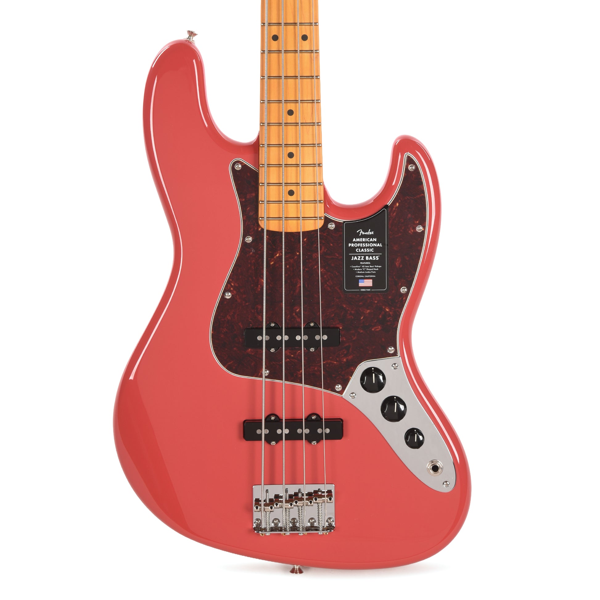 Fender American Professional Classic Jazz Bass Faded Dakota Red Bass Guitars / 4-String