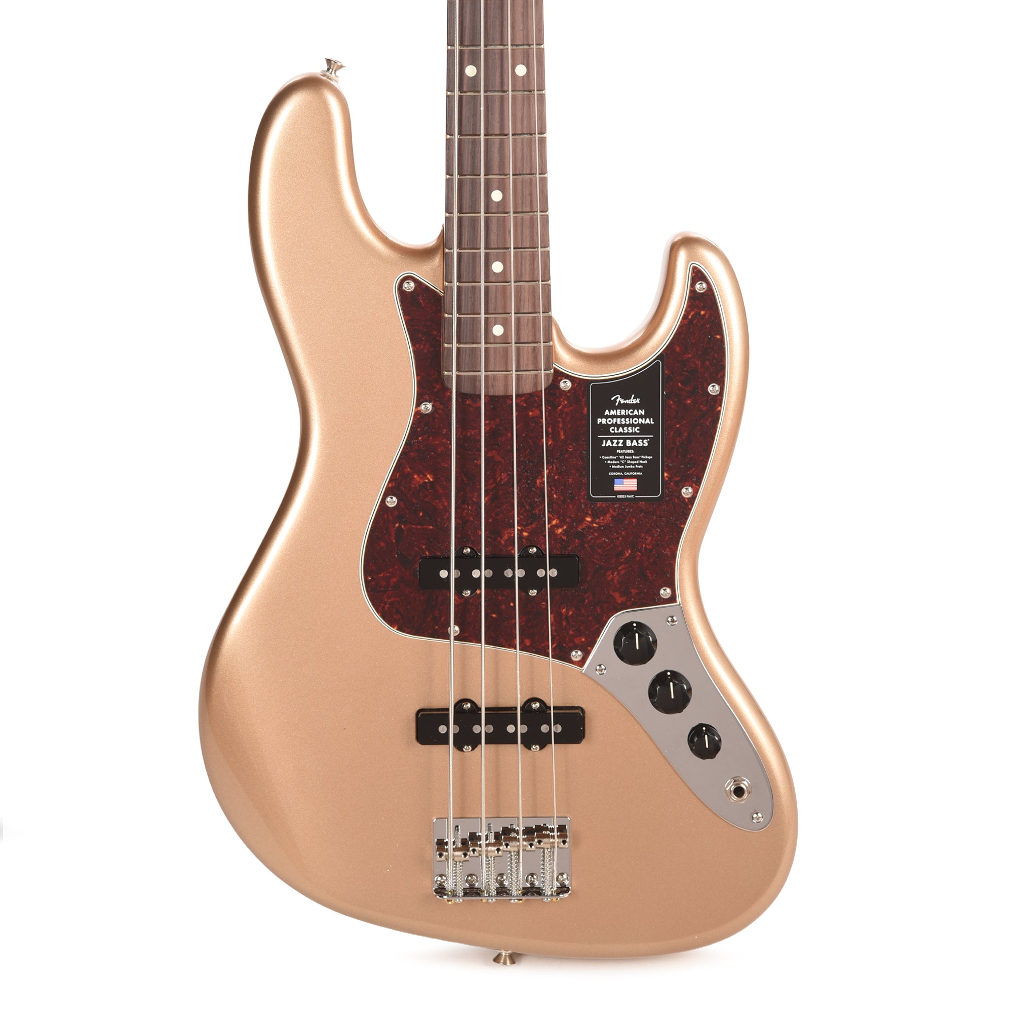 Fender American Professional Classic Jazz Bass Faded Firemist Gold Bass Guitars / 4-String