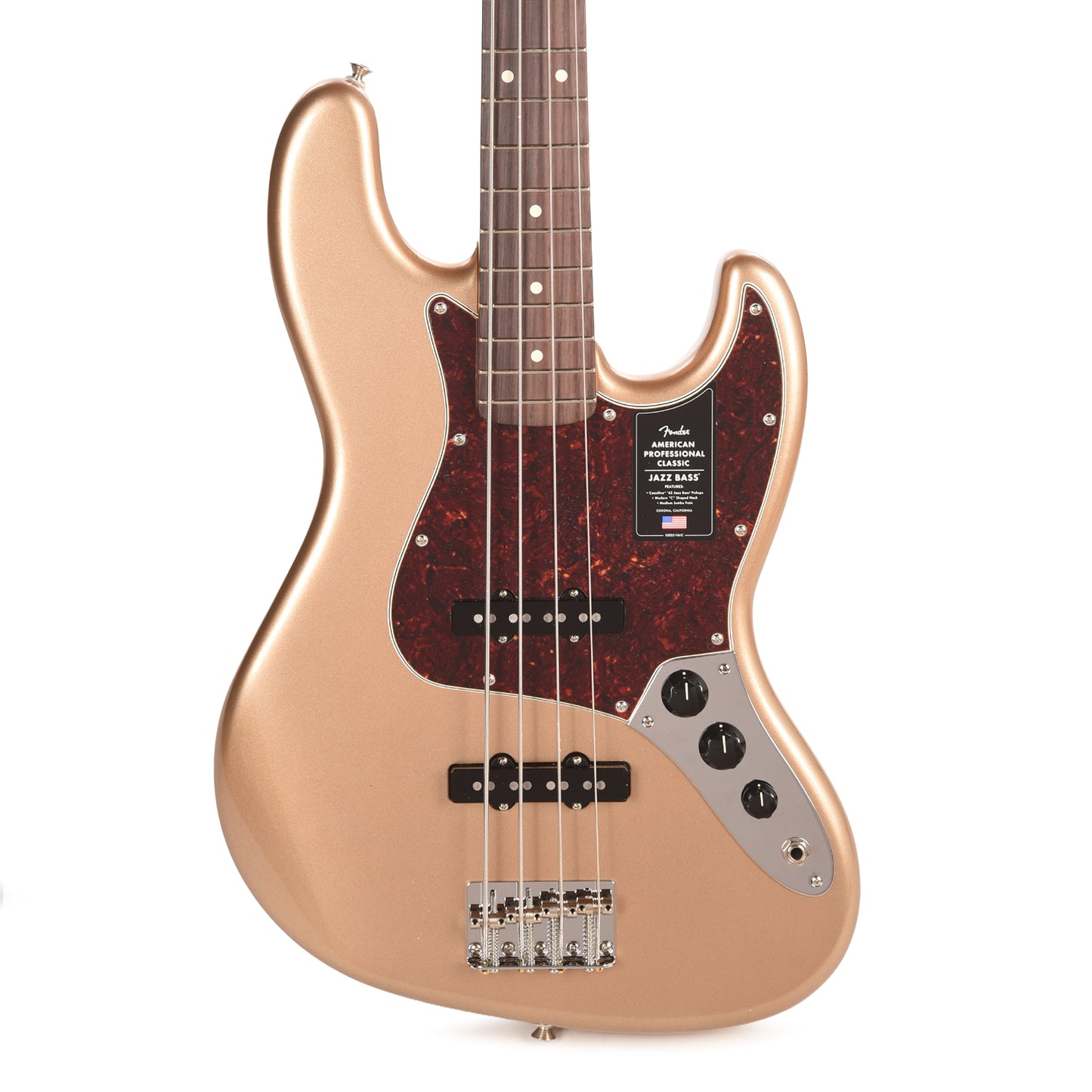 Fender American Professional Classic Jazz Bass Faded Firemist Gold Bass Guitars / 4-String