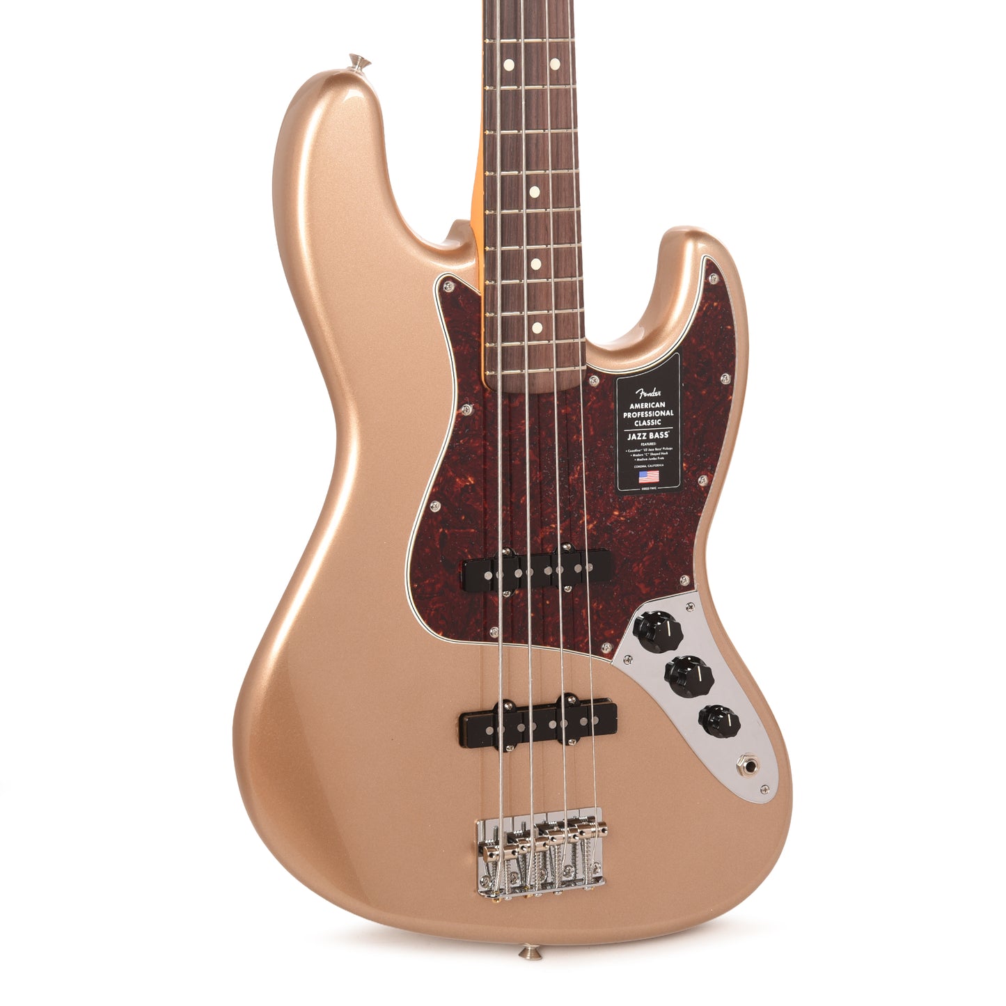 Fender American Professional Classic Jazz Bass Faded Firemist Gold Bass Guitars / 4-String