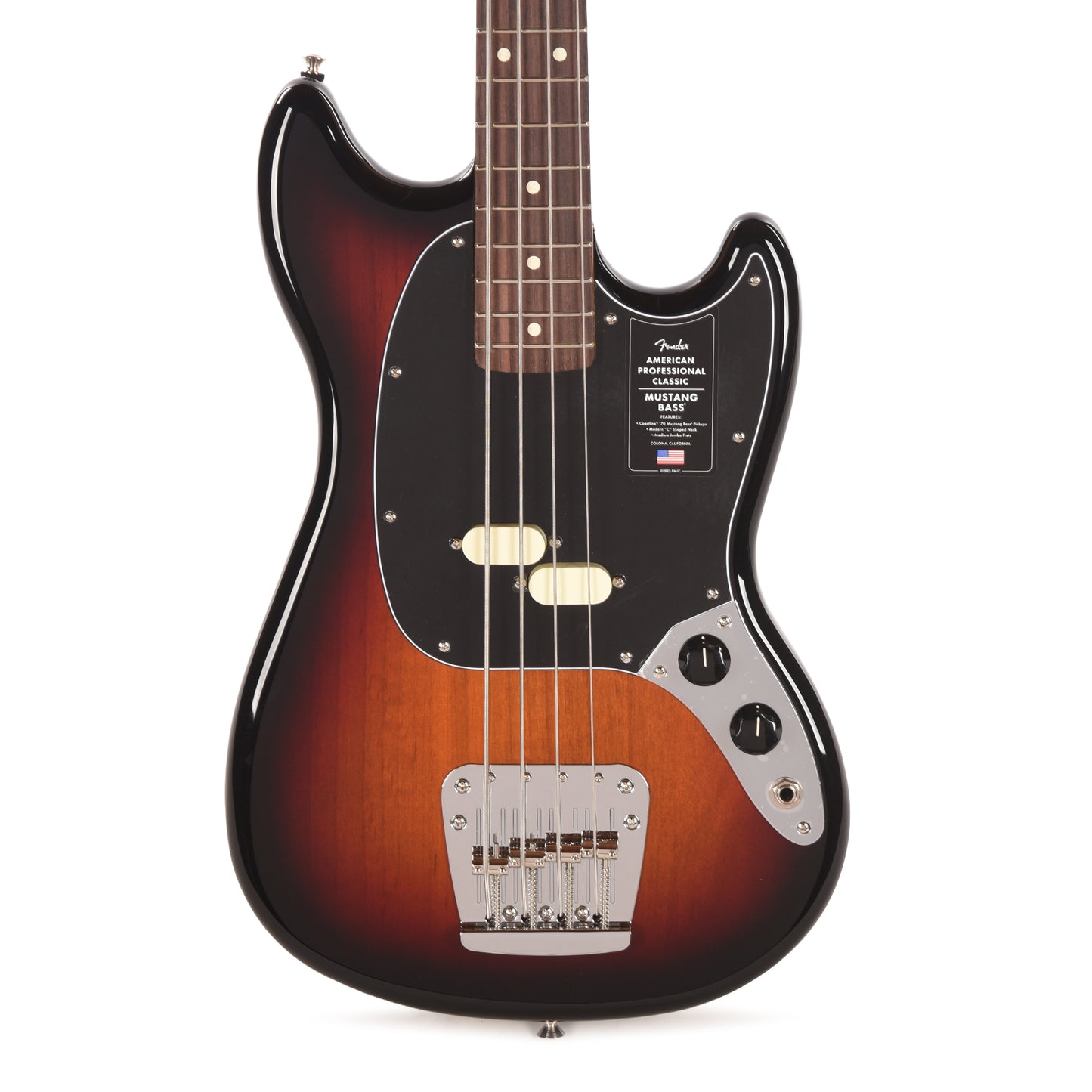 Fender American Professional Classic Mustang Bass 3-Color Sunburst Bass Guitars / 4-String