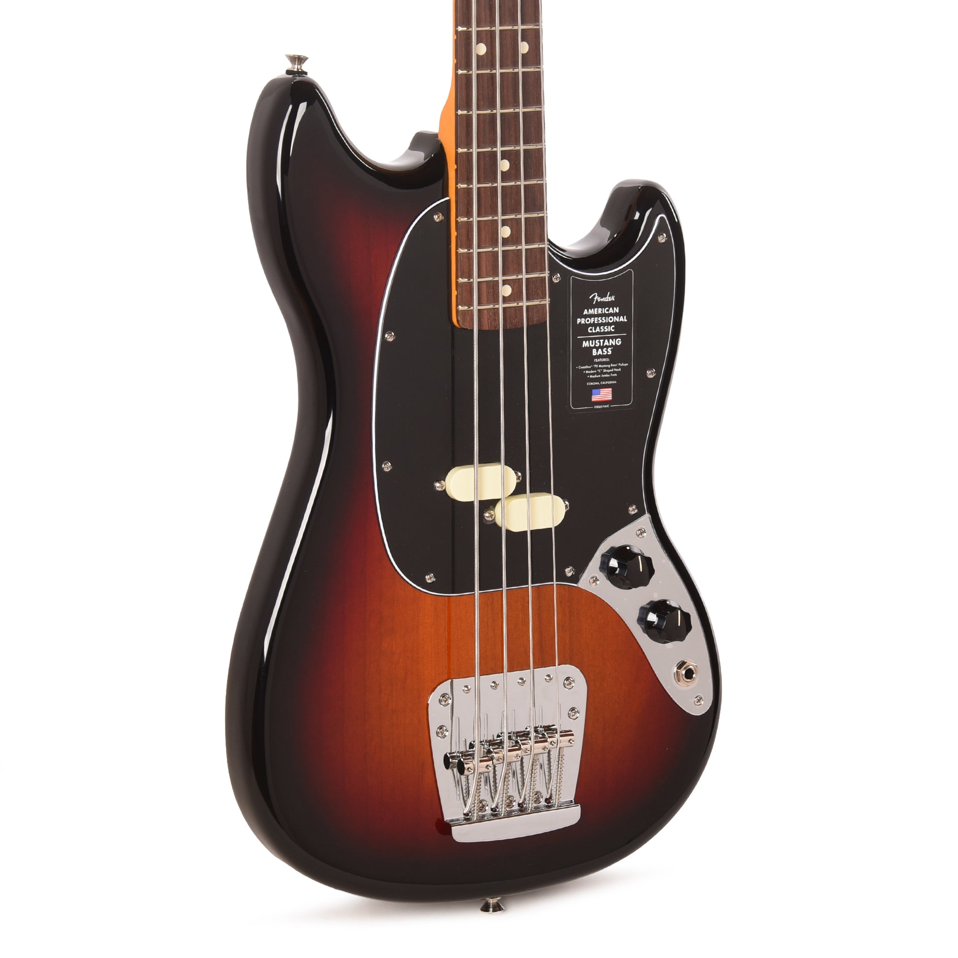 Fender American Professional Classic Mustang Bass 3-Color Sunburst Bass Guitars / 4-String