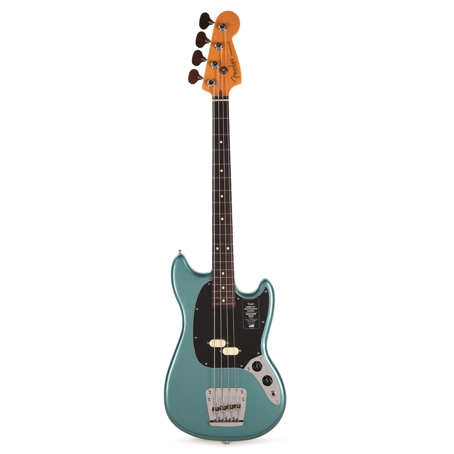 Fender American Professional Classic Mustang Bass Faded Sherwood Green Metallic Bass Guitars / 4-String
