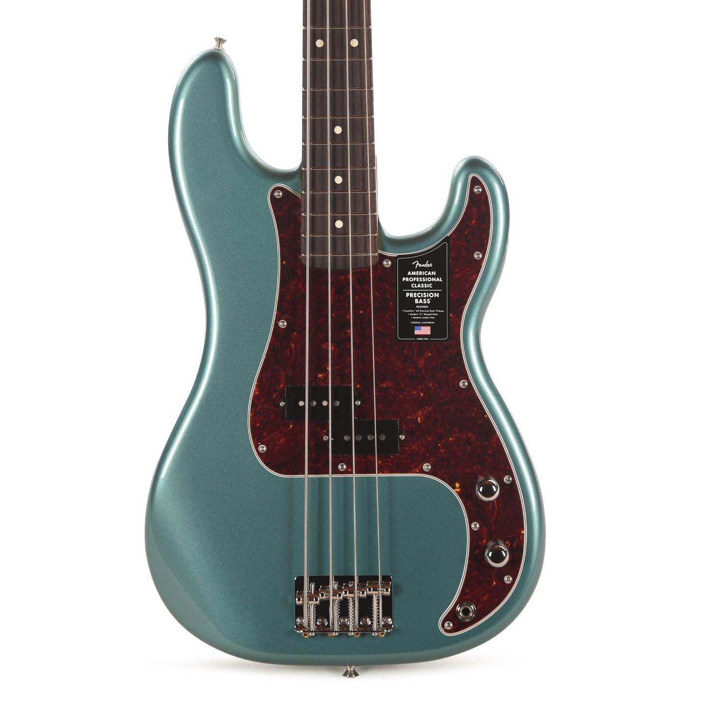 Fender American Professional Classic Precision Bass Faded Sherwood Green Metallic Bass Guitars / 4-String