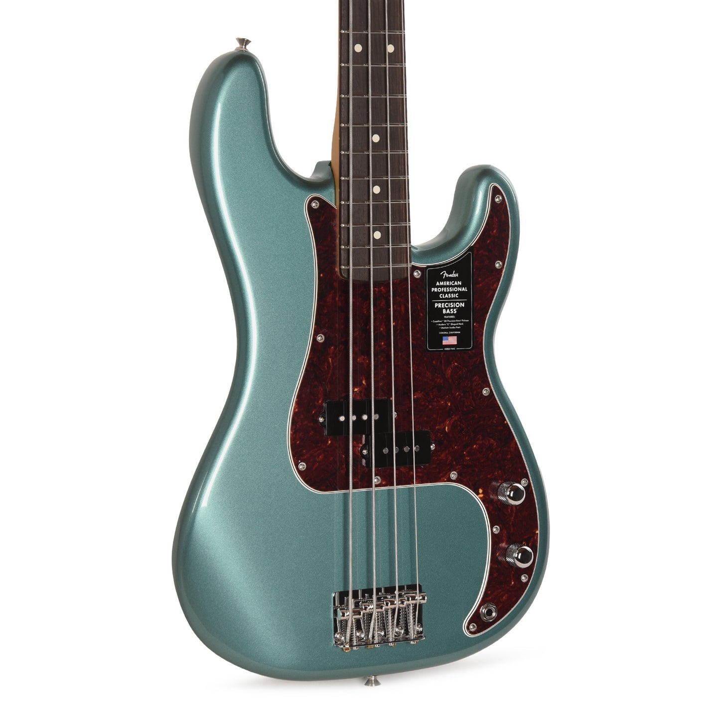 Fender American Professional Classic Precision Bass Faded Sherwood Green Metallic Bass Guitars / 4-String