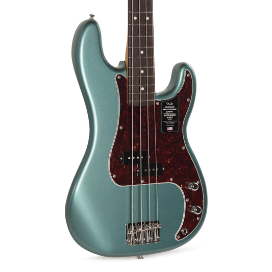 Fender American Professional Classic Precision Bass Faded Sherwood Green Metallic Bass Guitars / 4-String