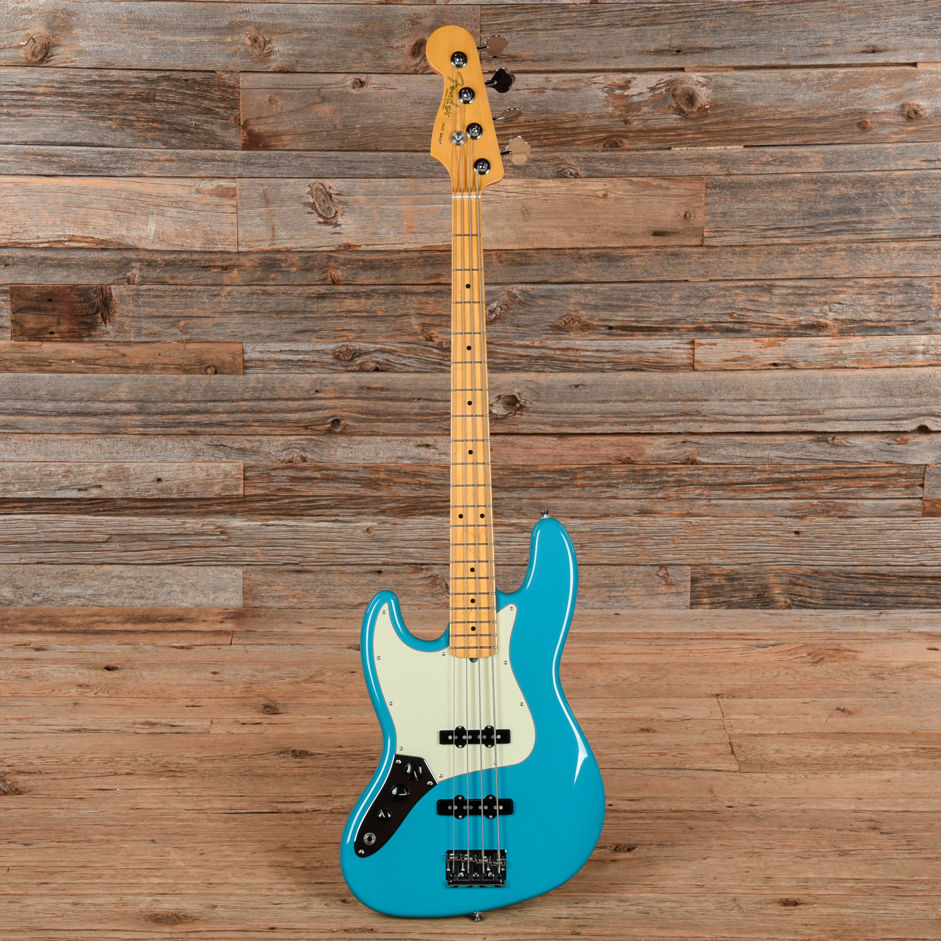 Fender American Professional II Jazz Bass Miami Blue 2022 LEFTY Bass Guitars / 4-String
