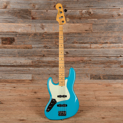 Fender American Professional II Jazz Bass Miami Blue 2022 LEFTY Bass Guitars / 4-String