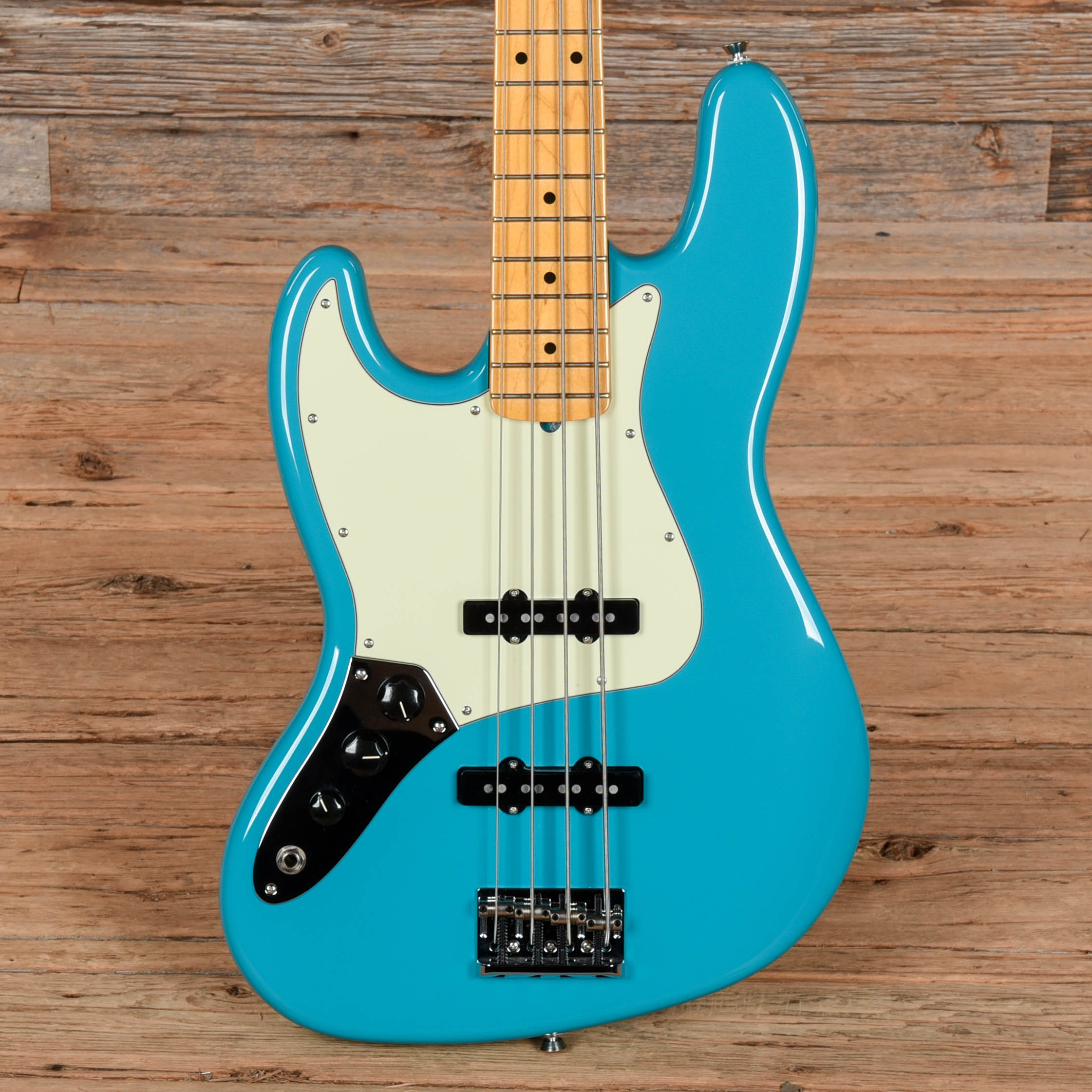 Fender American Professional II Jazz Bass Miami Blue 2022 LEFTY Bass Guitars / 4-String