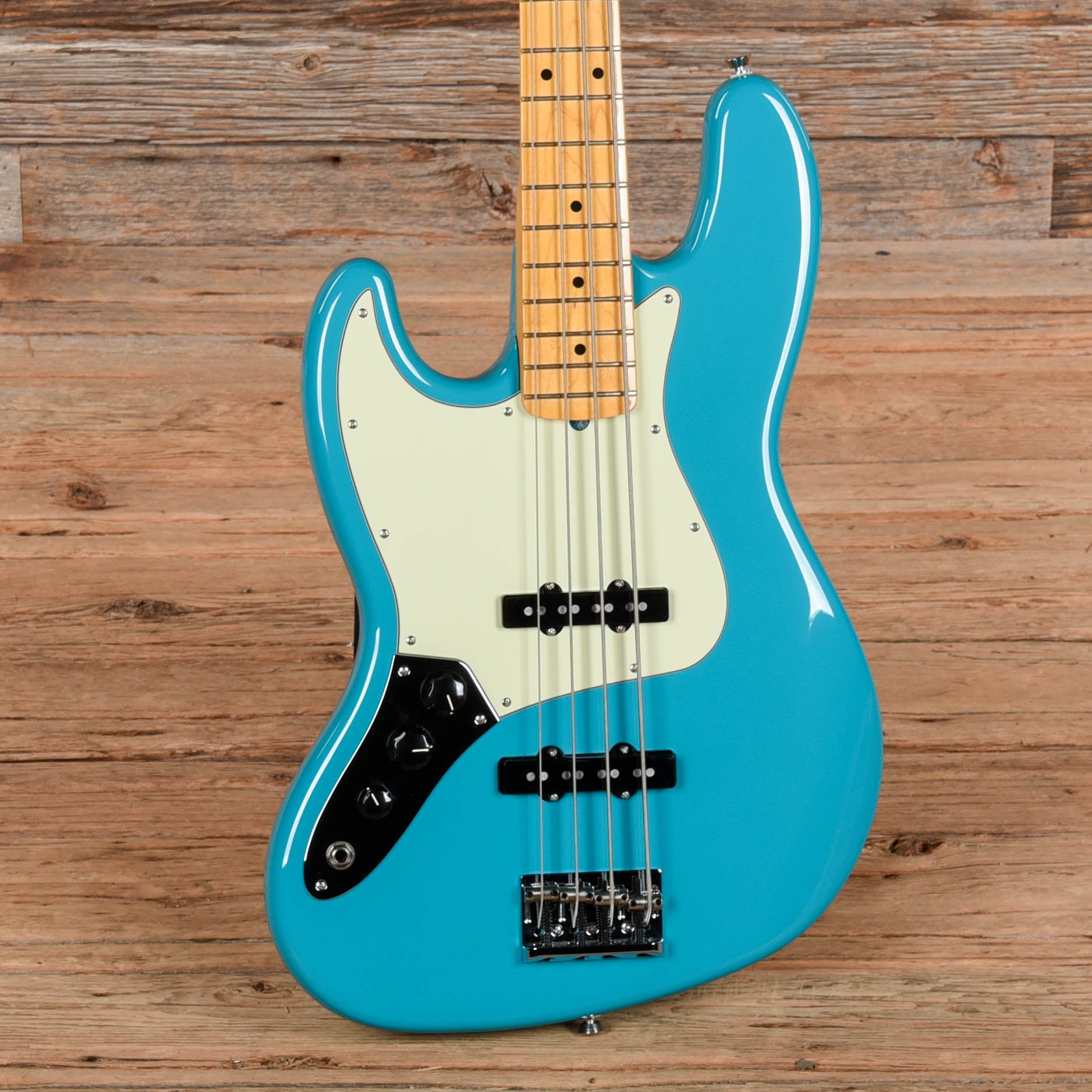 Fender American Professional II Jazz Bass Miami Blue 2022 LEFTY Bass Guitars / 4-String