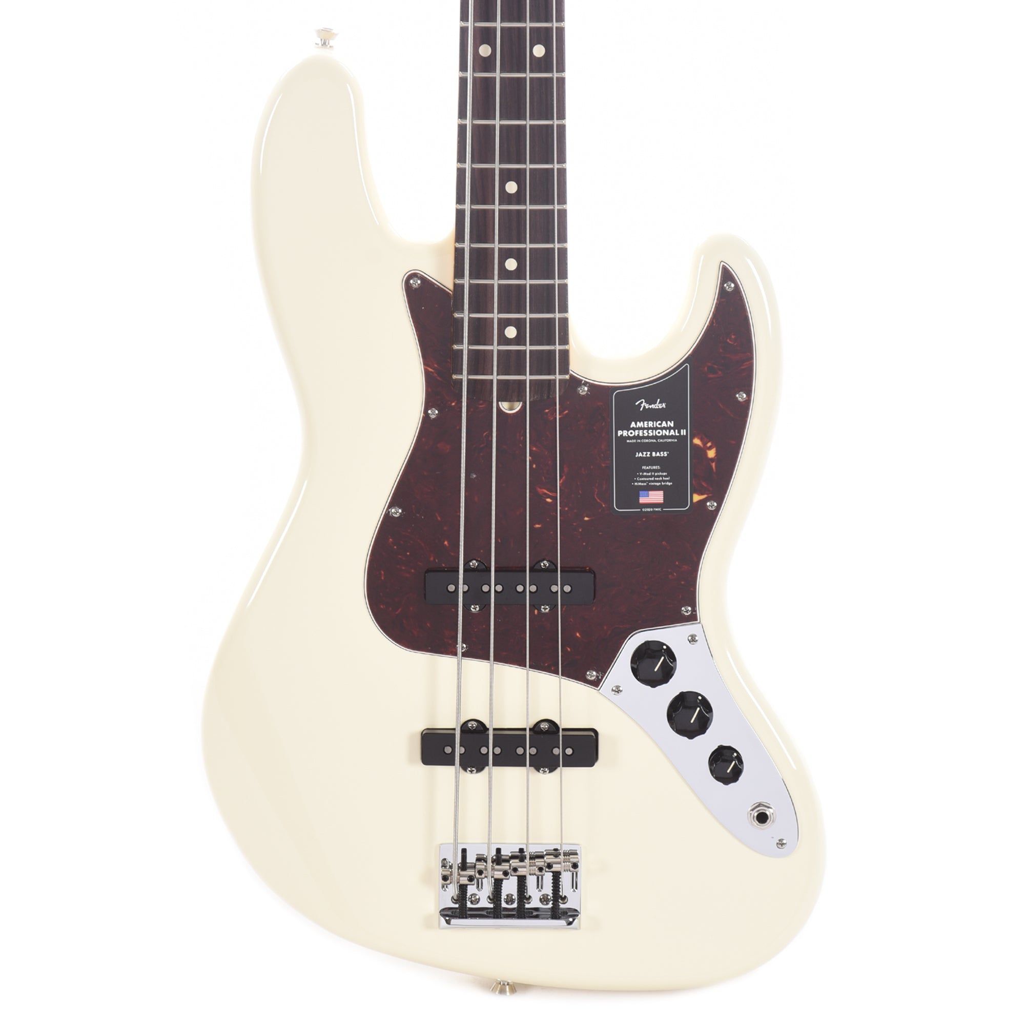 Fender American Professional II Jazz Bass Olympic White Bass Guitars / 4-String