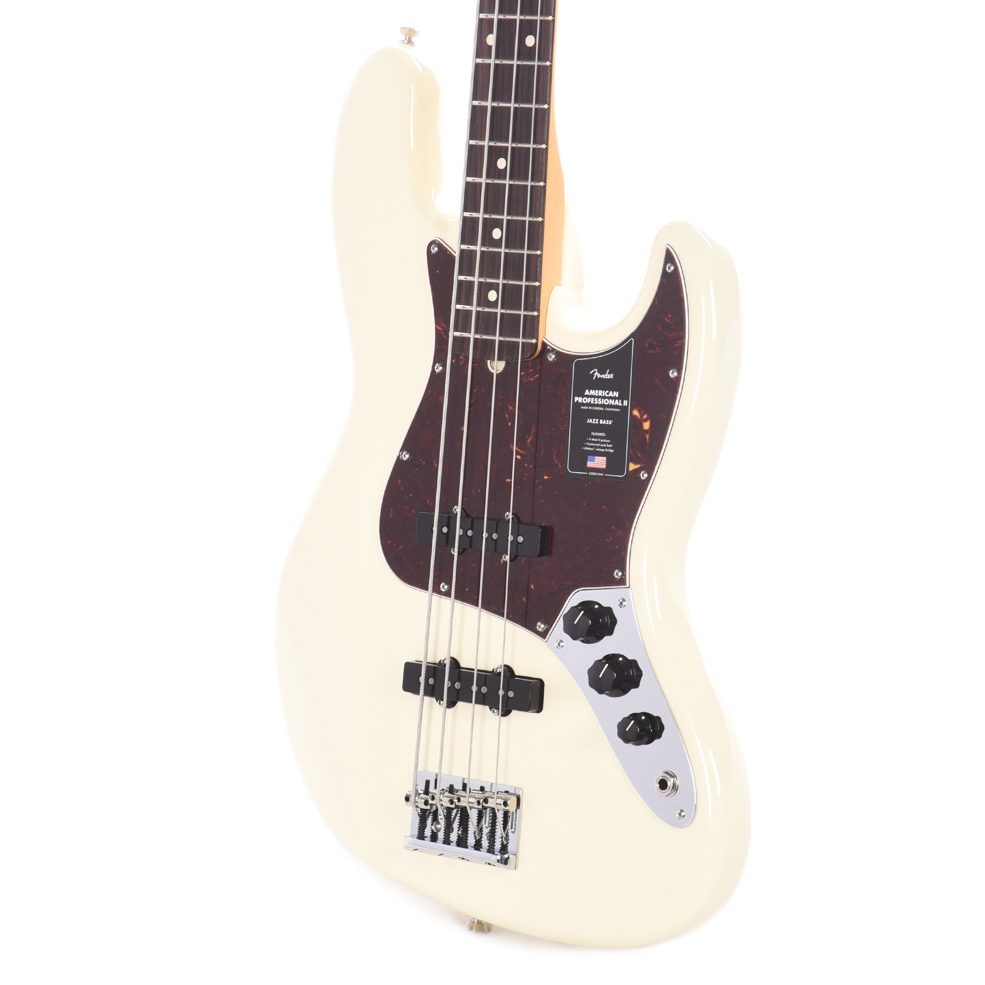 Fender American Professional II Jazz Bass Olympic White Bass Guitars / 4-String
