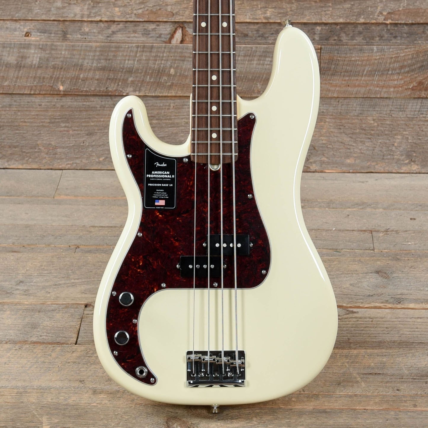 Fender American Professional II Precision Bass Olympic White LEFTY Bass Guitars / 4-String