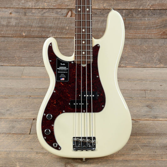Fender American Professional II Precision Bass Olympic White LEFTY Bass Guitars / 4-String