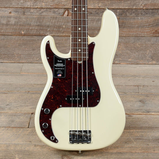 Fender American Professional II Precision Bass Olympic White LEFTY Bass Guitars / 4-String