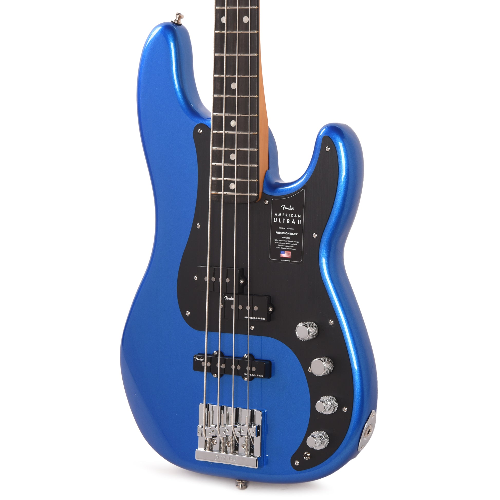 Fender American Ultra II Precision Bass Noble Blue Bass Guitars / 4-String