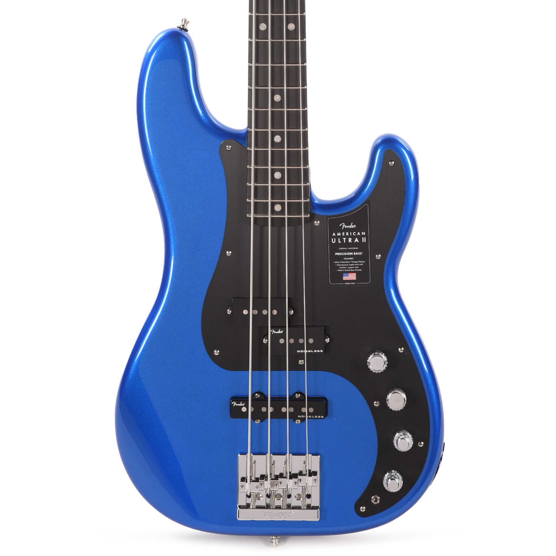 Fender American Ultra II Precision Bass Noble Blue Bass Guitars / 4-String