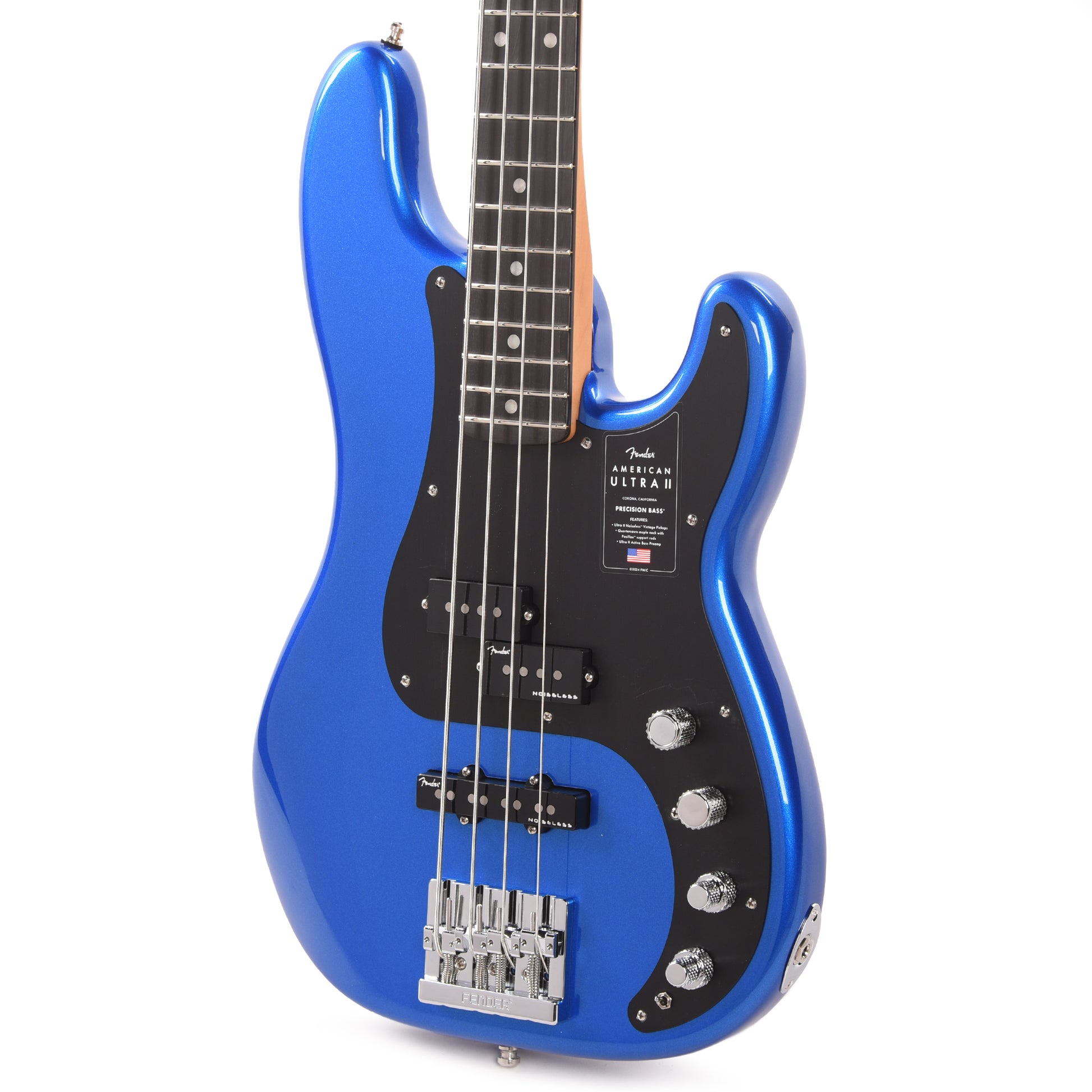 Fender American Ultra II Precision Bass Noble Blue Bass Guitars / 4-String
