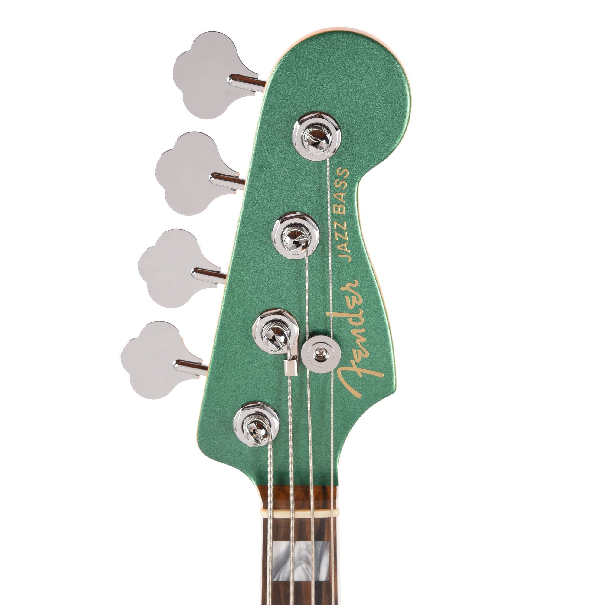 Fender American Ultra Jazz Bass Mystic Pine Green w/Ebony Fingerboard, Anodized Gold Pickguard, & Matching Headcap Bass Guitars / 4-String