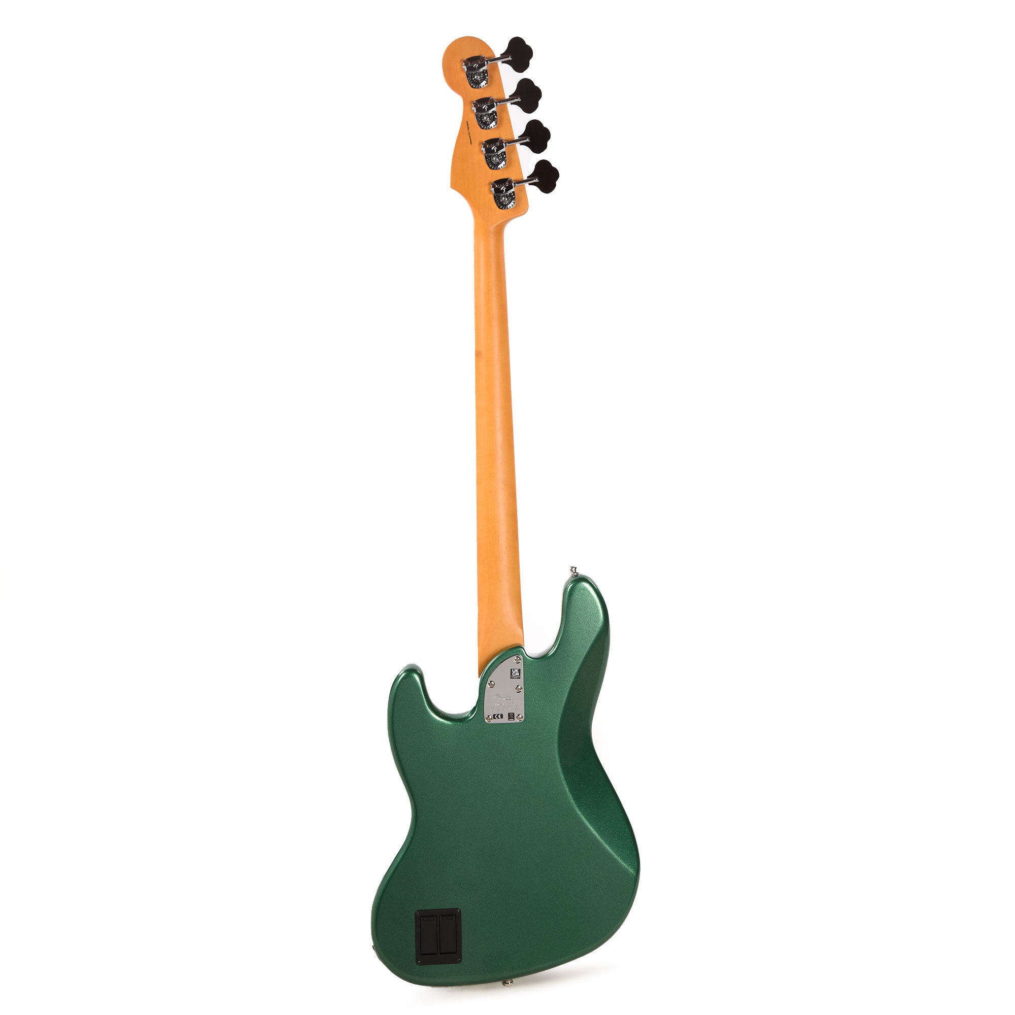 Fender American Ultra Jazz Bass Mystic Pine Green w/Ebony Fingerboard, Anodized Gold Pickguard, & Matching Headcap Bass Guitars / 4-String