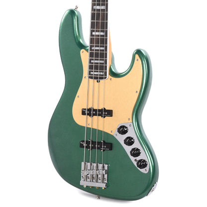 Fender American Ultra Jazz Bass Mystic Pine Green w/Ebony Fingerboard, Anodized Gold Pickguard, & Matching Headcap Bass Guitars / 4-String