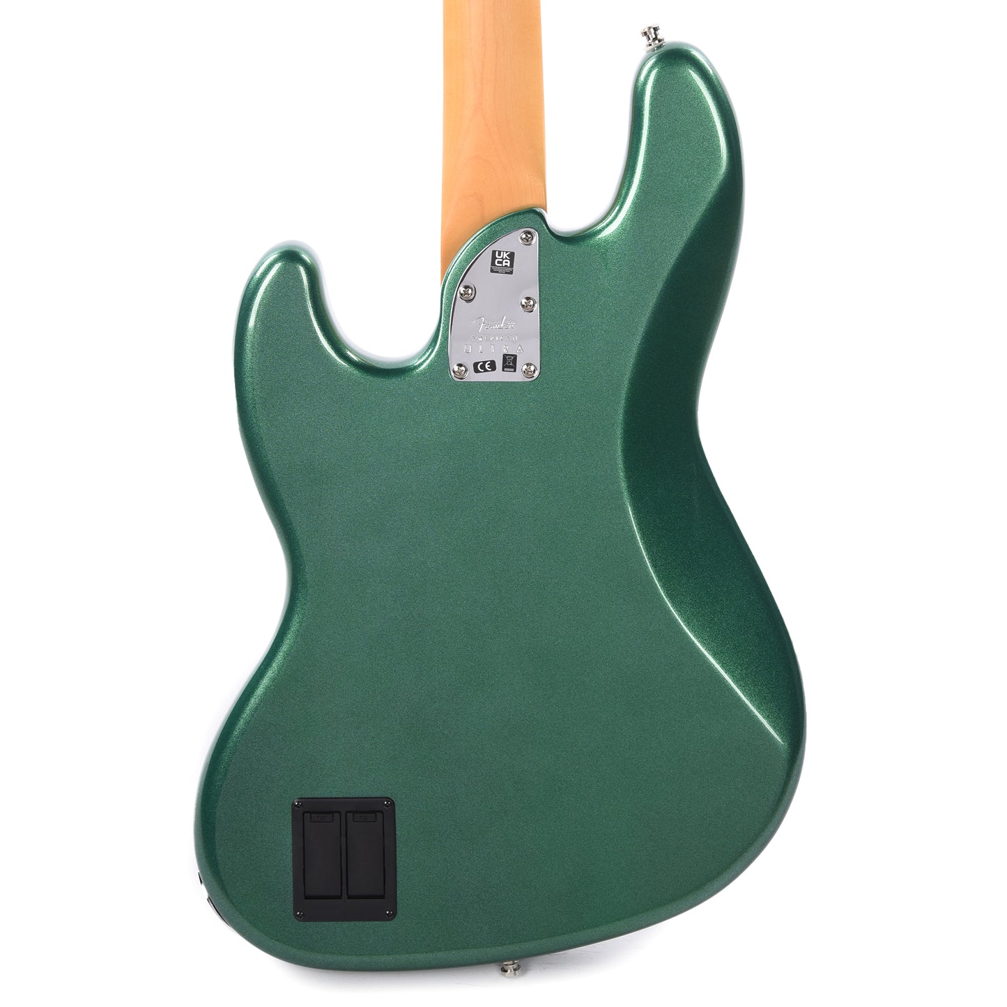 Fender American Ultra Jazz Bass Mystic Pine Green w/Ebony Fingerboard, Anodized Gold Pickguard, & Matching Headcap Bass Guitars / 4-String