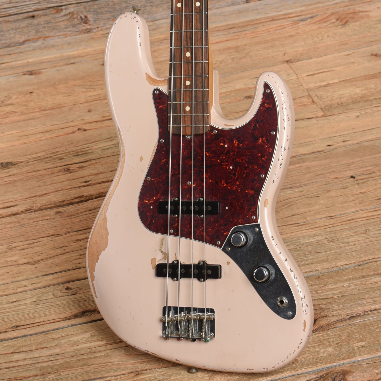 Fender Artist Series Flea Signature Road Worn Jazz Bass Shell Pink 2016 Bass Guitars / 4-String