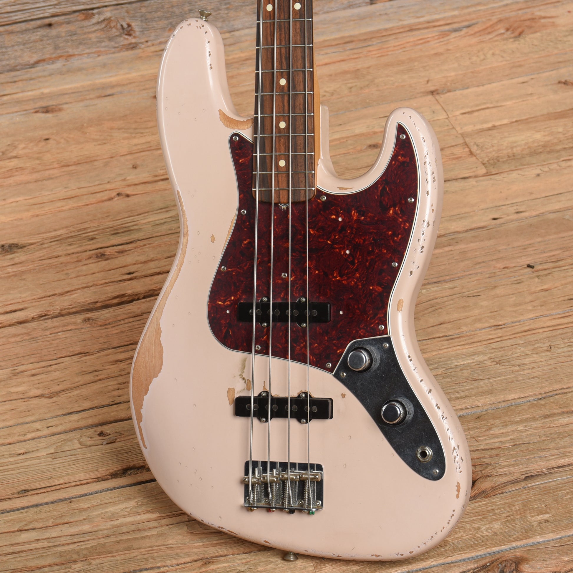 Fender Artist Series Flea Signature Road Worn Jazz Bass Shell Pink 2016 Bass Guitars / 4-String