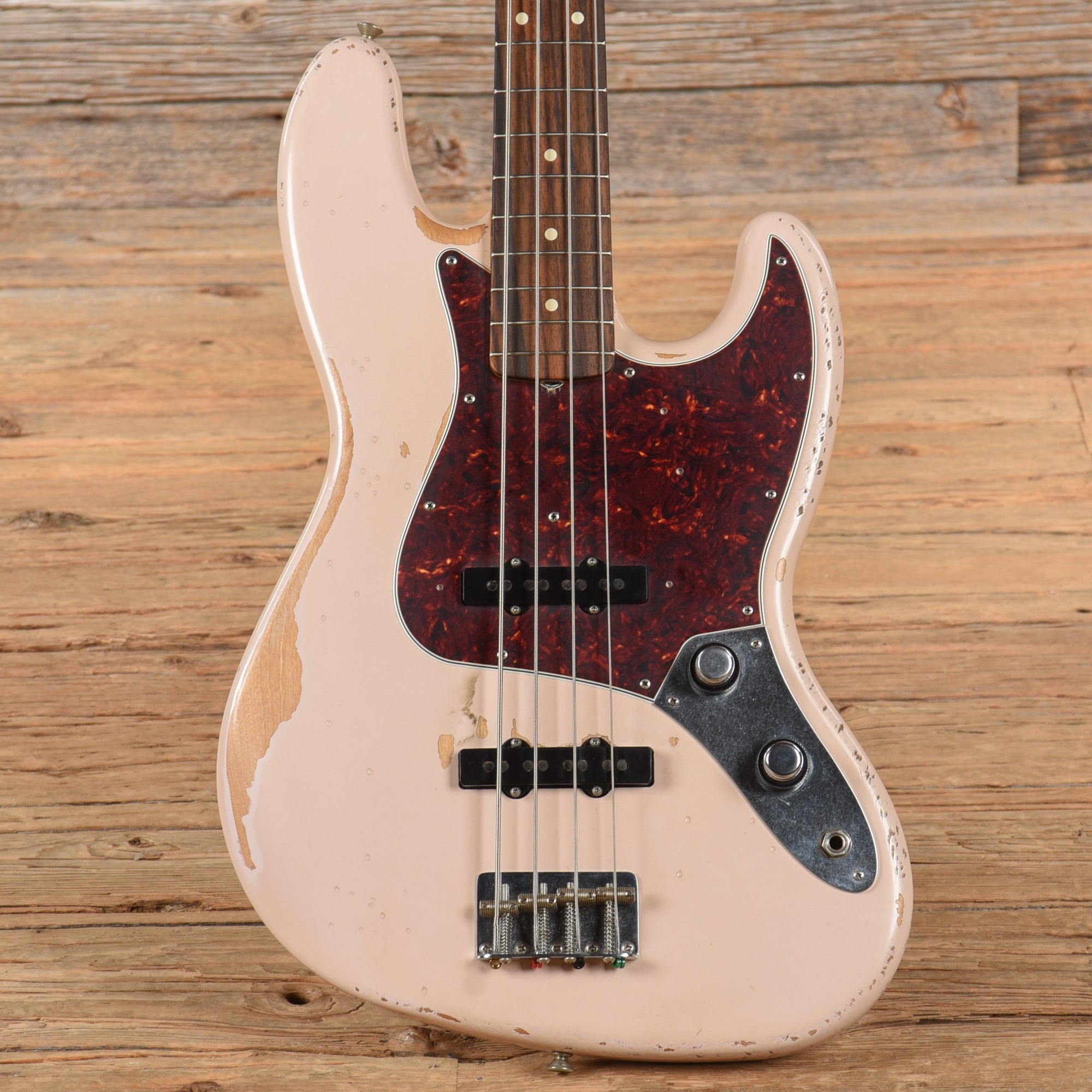 Fender Artist Series Flea Signature Road Worn Jazz Bass Shell Pink 2016 Bass Guitars / 4-String