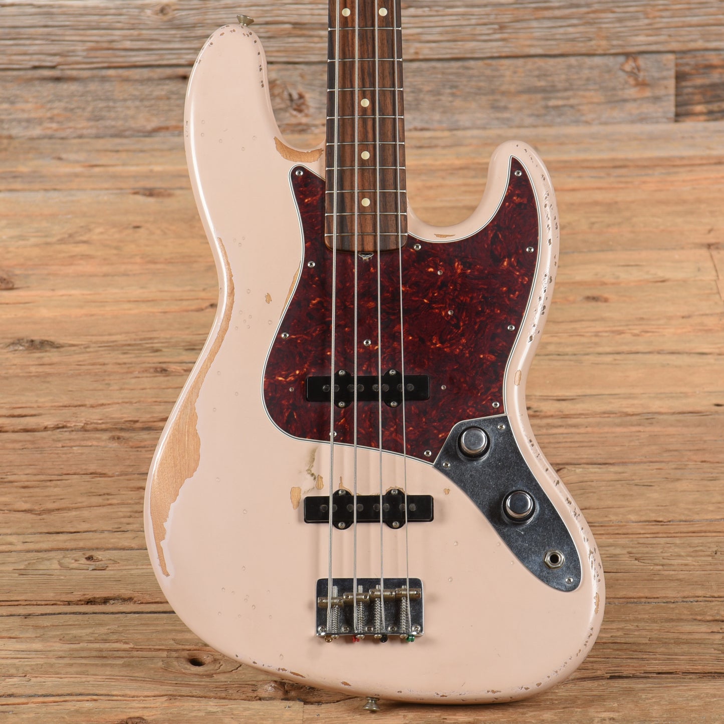 Fender Artist Series Flea Signature Road Worn Jazz Bass Shell Pink 2016 Bass Guitars / 4-String