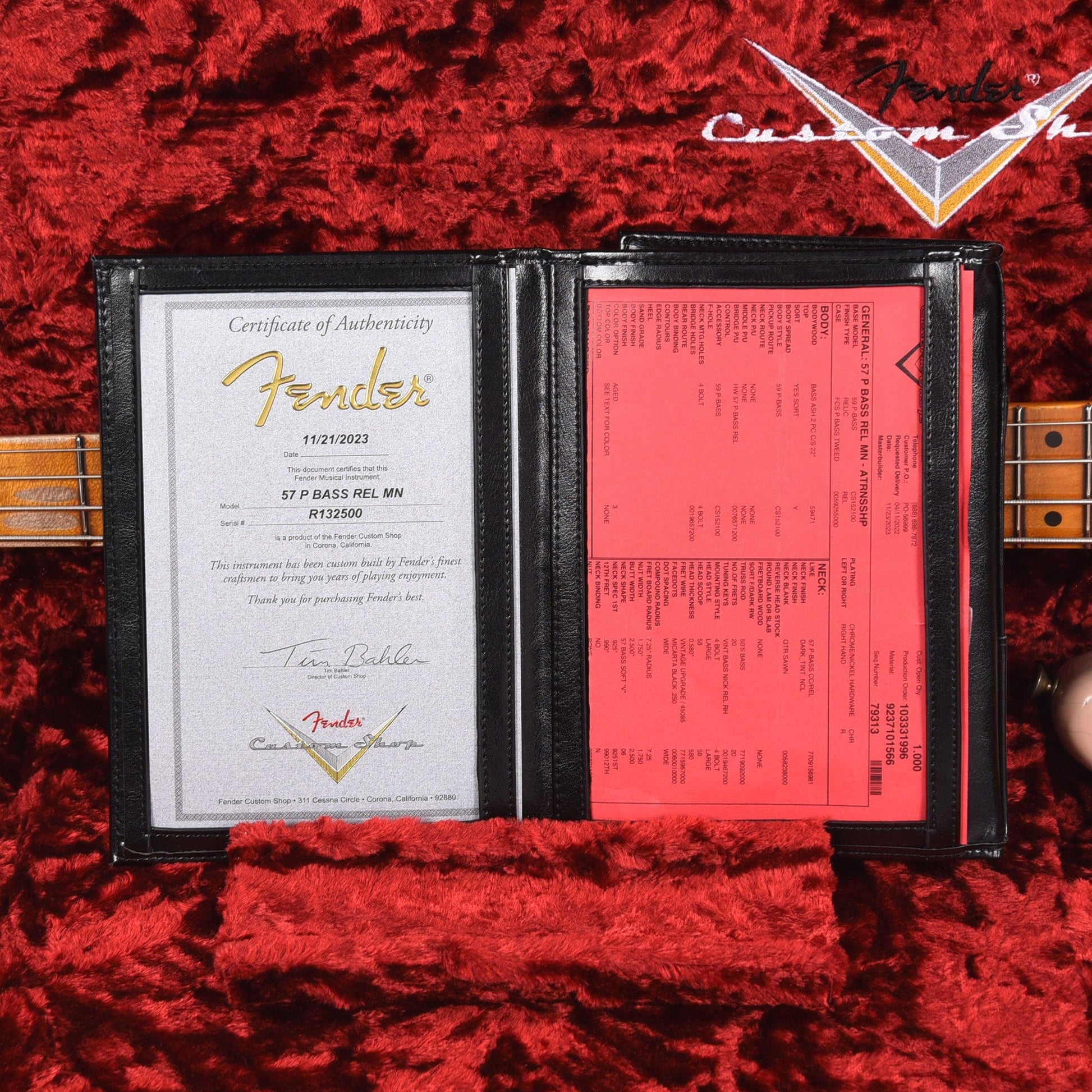 Fender Custom Shop 1957 Precision Bass Ash Relic Aged Trans Shell Pink Bass Guitars / 4-String