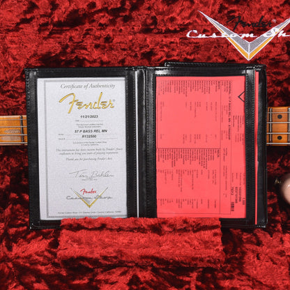 Fender Custom Shop 1957 Precision Bass Ash Relic Aged Trans Shell Pink Bass Guitars / 4-String