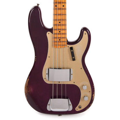Fender Custom Shop 1957 Precision Bass Ash Relic Faded Trans Midnight Purple Bass Guitars / 4-String
