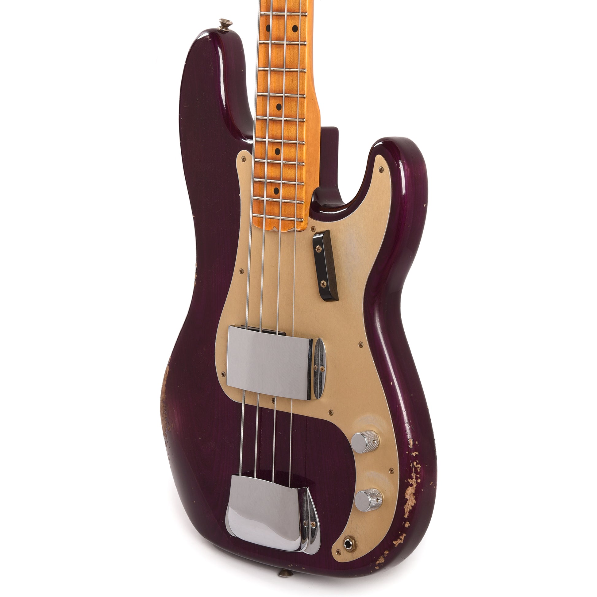 Fender Custom Shop 1957 Precision Bass Ash Relic Faded Trans Midnight Purple Bass Guitars / 4-String