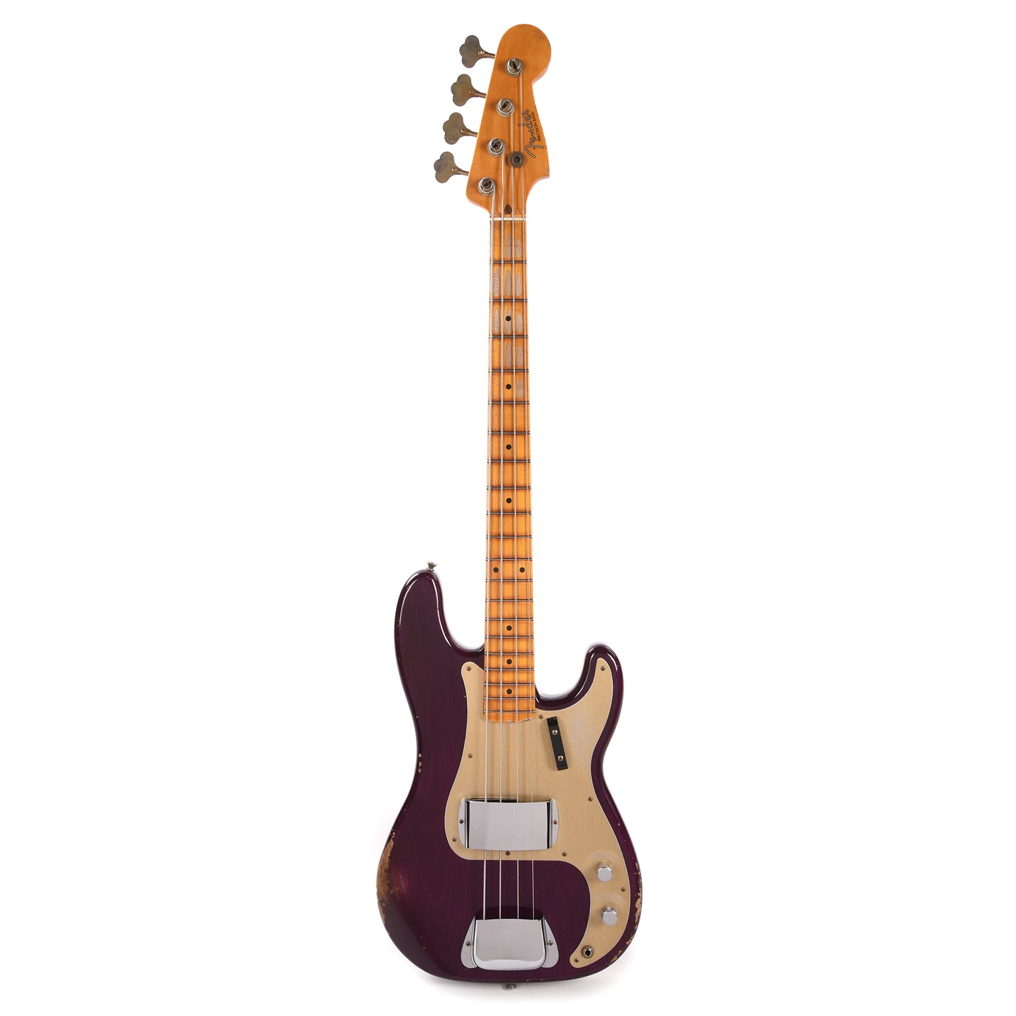 Fender Custom Shop 1957 Precision Bass Ash Relic Faded Trans Midnight Purple Bass Guitars / 4-String