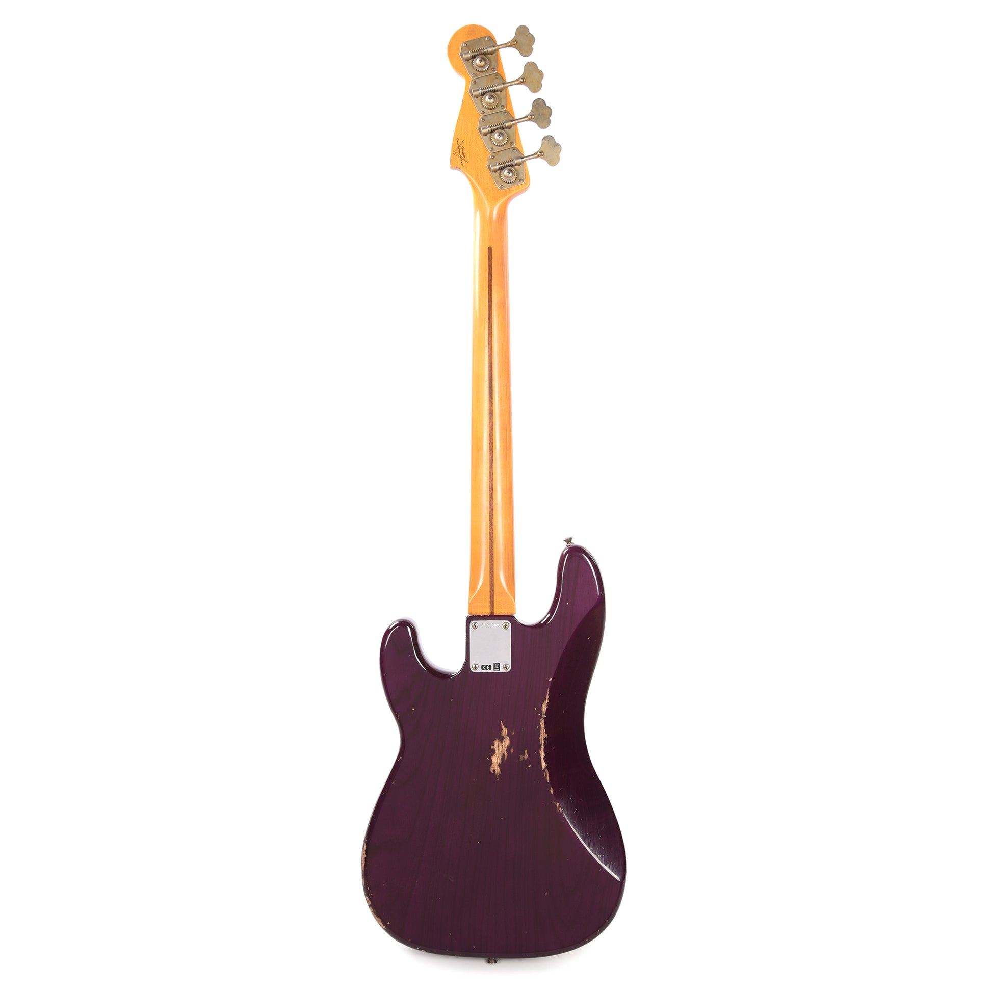 Fender Custom Shop 1957 Precision Bass Ash Relic Faded Trans Midnight Purple Bass Guitars / 4-String