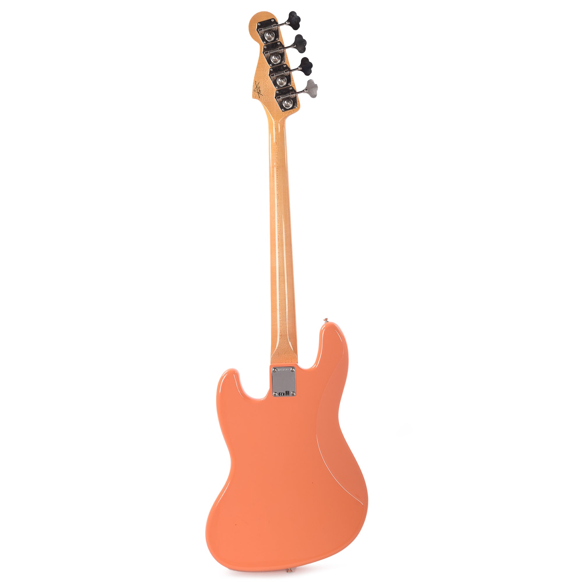Fender Custom Shop 1960 Jazz Bass Deluxe Closet Classic Aged Pacific Peach w/Painted Headcap Bass Guitars / 4-String