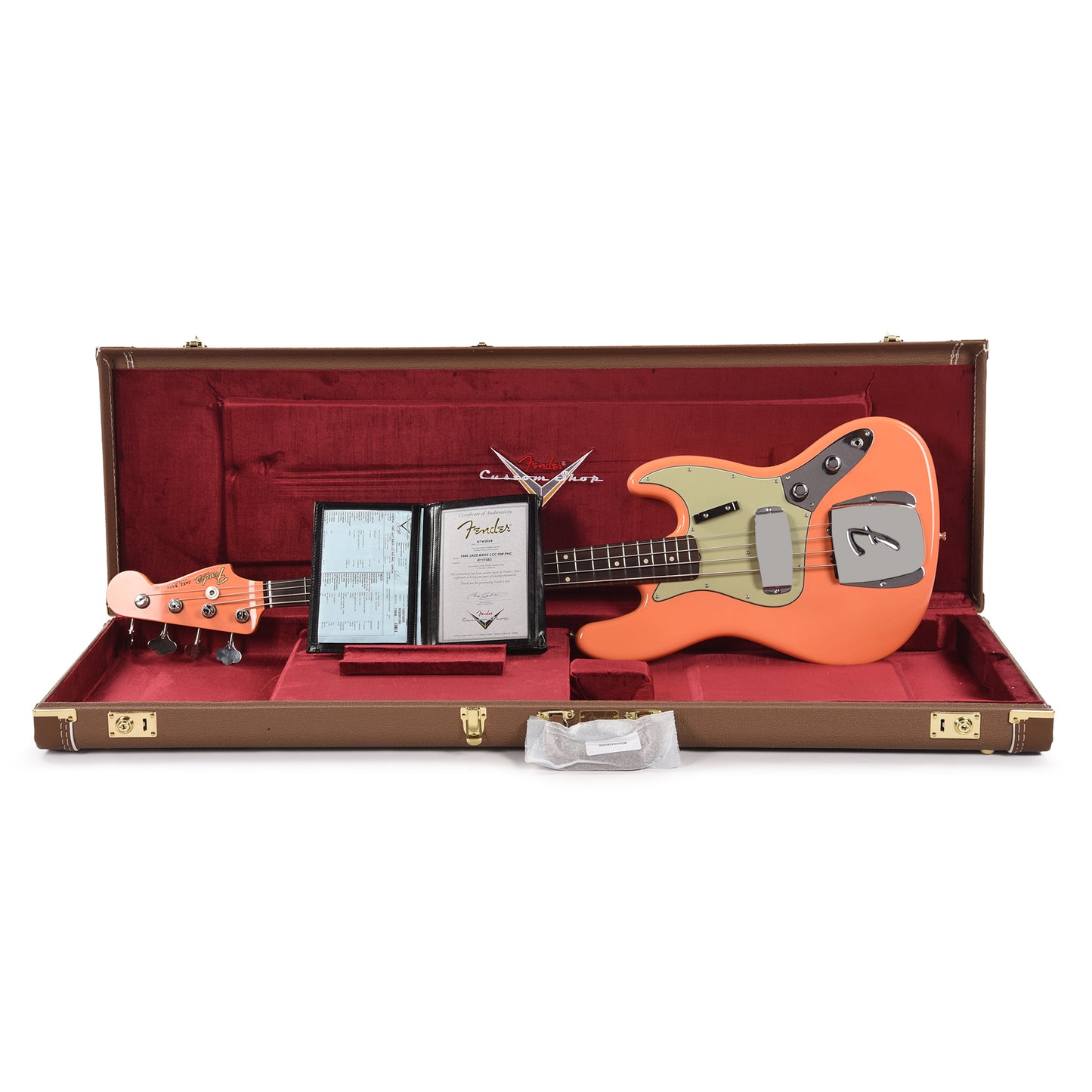 Fender Custom Shop 1960 Jazz Bass Deluxe Closet Classic Aged Pacific Peach w/Painted Headcap Bass Guitars / 4-String